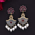Dual-Tone Temple Drop Earrings from Trenzify Store.