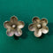 Matte Silver-Toned Floral Stud Earrings from Trenzify Store.