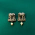 Antique Silver Elephant Earrings with Pearl Drop from Trenzify Store.