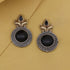 Antique Finish Round Stud Earrings from Trenzify Store.