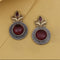 Antique Finish Round Stud Earrings from Trenzify Store.