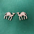 Oxidized Silver Camel Motif Stud Earrings from Trenzify Store.