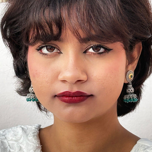 Oxidized Dome Filigree Earrings from Trenzify Store.