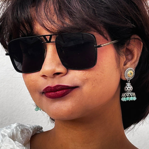 Oxidized Dome Filigree Earrings from Trenzify Store.