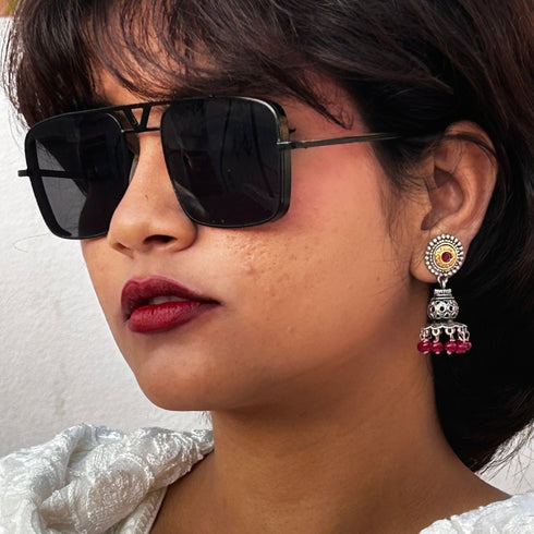 Oxidized Dome Filigree Earrings from Trenzify Store.