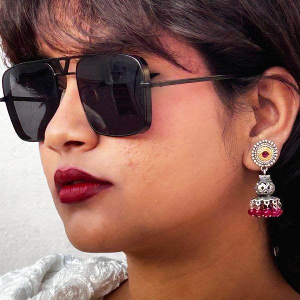 Oxidized Dome Filigree Earrings from Trenzify Store.