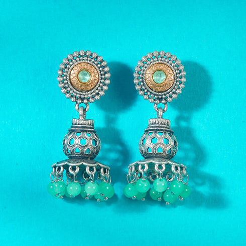 Oxidized Dome Filigree Earrings from Trenzify Store.