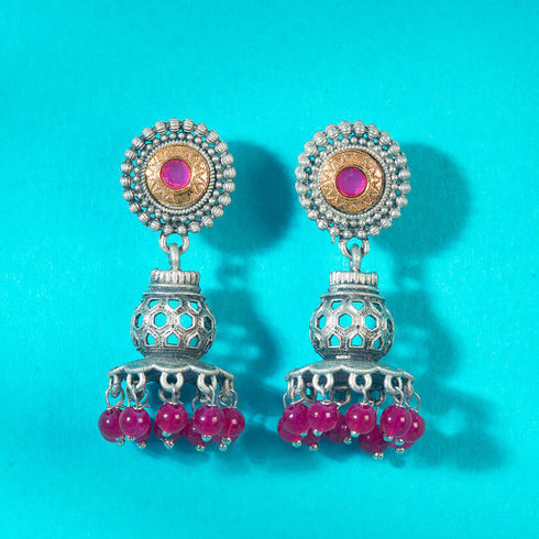Oxidized Dome Filigree Earrings from Trenzify Store.