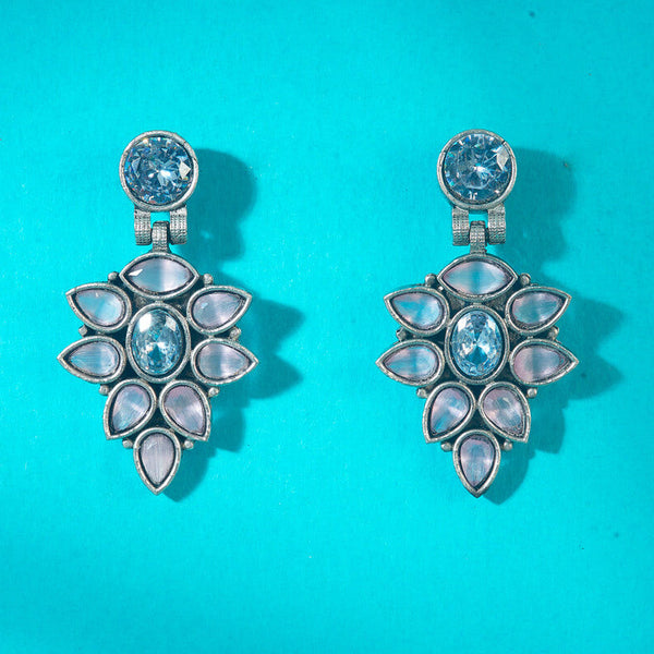 Oxidized Floral Cascade Earrings from Trenzify Store.