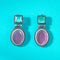 Chic mint pink gemstone earrings in a classic two-part drop design with a vintage silver frame, ideal for both casual and formal looks. Trenzify Store