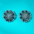 Oxidized Circular Bloom Stud Earrings from Trenzify Store.