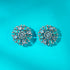 Oxidized Circular Bloom Stud Earrings from Trenzify Store.