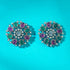 Oxidized Circular Bloom Stud Earrings from Trenzify Store.