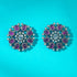 Oxidized Circular Bloom Stud Earrings from Trenzify Store.