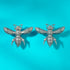Oxidized Silver Bee Design Stud Earrings from Trenzify Store.