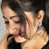 Elegant Blue Meenakari Jhumkas from Trenzify Store.