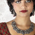 Ruby Oxidised Necklace Set from Trenzify Store.