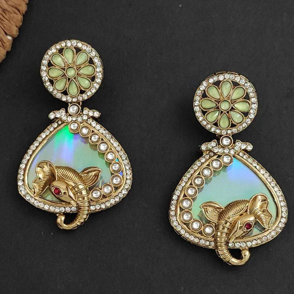 Antique Mehndi Polish Earrings