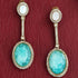 Oval Stone Drop Earrings from Trenzify Store.