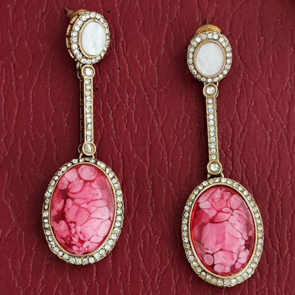 Oval Stone Drop Earrings from Trenzify Store.