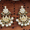 Kundan Crescent Chandbali Earrings from Trenzify Store.