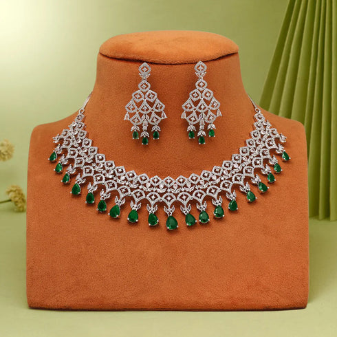 Beautiful American Diamond Necklace Set for Women from Trenzify Store.