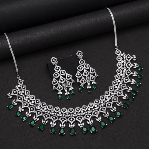 Beautiful American Diamond Necklace Set for Women from Trenzify Store.