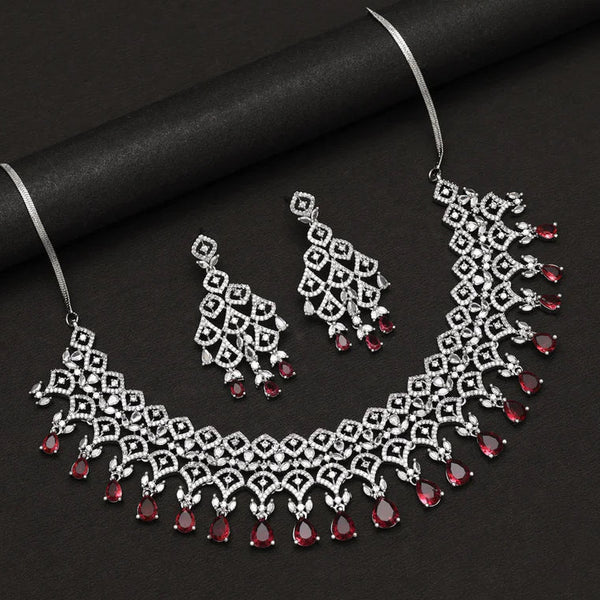 Beautiful American Diamond Necklace Set for Women from Trenzify Store.