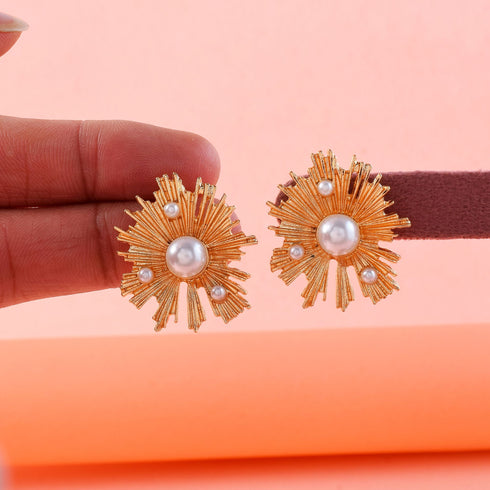 Pearl Drop Statement Earrings