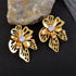Gold Plated Floral Danglers