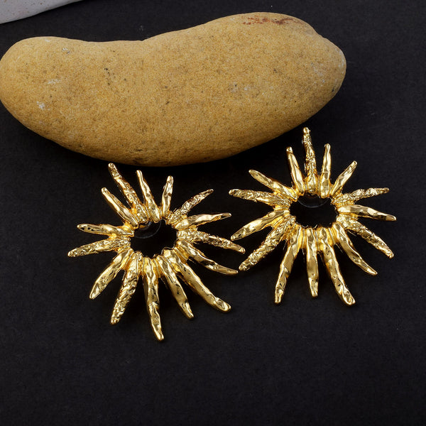 Gold Radiant Sunburst Earrings