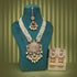 White Kundan bridal necklace set with jhumka earrings and maang tikka from Trenzify Store