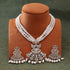 White Kundan pearl necklace set with grand pendant and matching earrings from Trenzify Store