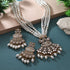 White Kundan pearl necklace set with grand pendant and matching earrings from Trenzify Store