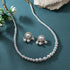 Classic single-strand white pearl necklace set with matching stud earrings from Trenzify Store
