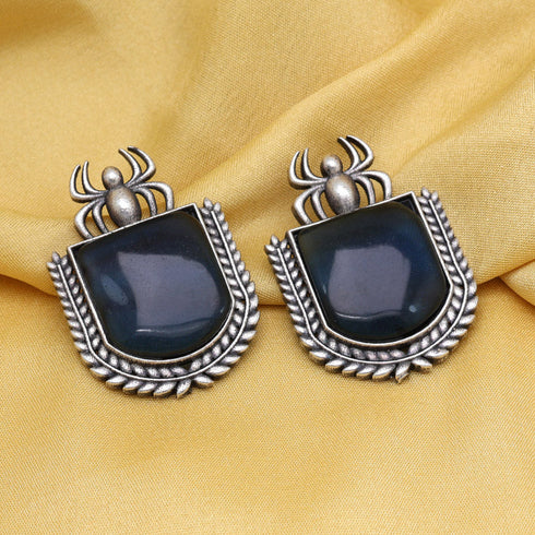 Bold Spider Motif Oxidised Earrings from Trenzify Store.