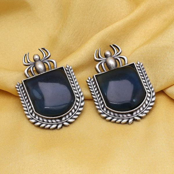 Bold Spider Motif Oxidised Earrings from Trenzify Store.