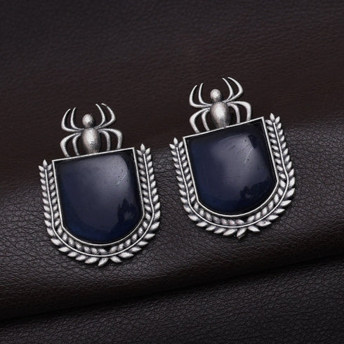 Bold Spider Motif Oxidised Earrings from Trenzify Store.