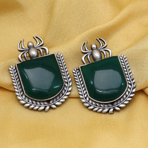 Bold Spider Motif Oxidised Earrings from Trenzify Store.