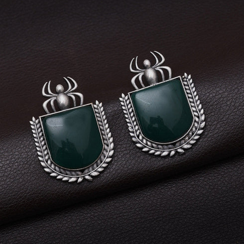 Bold Spider Motif Oxidised Earrings from Trenzify Store.