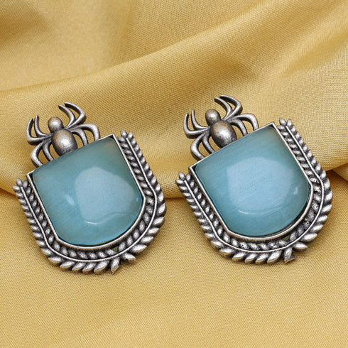 Bold Spider Motif Oxidised Earrings from Trenzify Store.