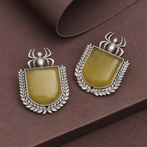 Bold Spider Motif Oxidised Earrings from Trenzify Store.