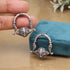 Oxidized silver tribal hoop earrings with vintage ethnic design – Trenziy Store