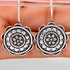 Magical Oxidized Silver Floral Hook Earrings from Trenzify Store.