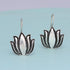 Elegant Lotus Oxidised Earrings from Trenzify Store.