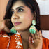 Floral Meenakari Kundan Jhumka Earrings from Trenzify Store.