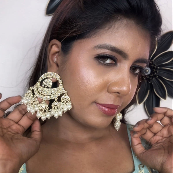 Pearl Chandbali Earrings from Trenzify Store.