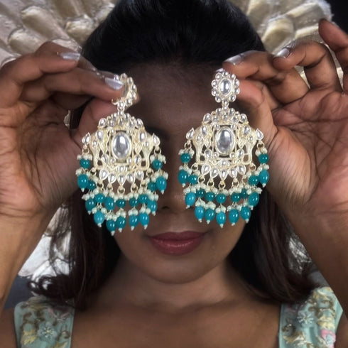 Pearl & Stone Chandbali Earrings from Trenzify Store.