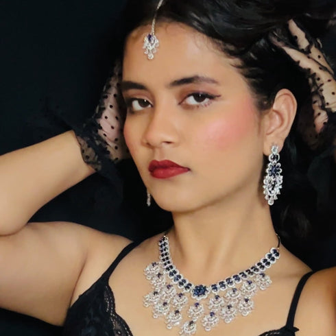 American Diamond Necklace Set from Trenzify Store.