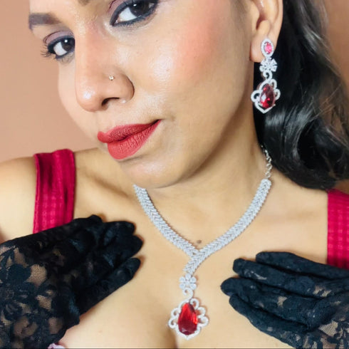 American Diamond Necklace Set